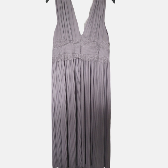 Asos maternity lace insert pleated midi dress gown - Picture 6 of 13